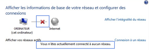 Comment dépanner le Centre Réseau et partage qui indique que “Vous n’êtes actuellement connecté à aucun réseau” ?